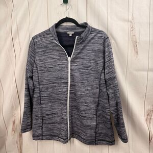 Talbots Women’s 1XP Blue Marled Zip Up Jacket